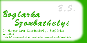 boglarka szombathelyi business card