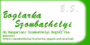 boglarka szombathelyi business card